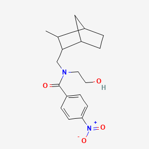 N-(2-Hydroxyethyl)-N-((3-methyl-2-norbornyl)methyl)-p-nitrobenzamide