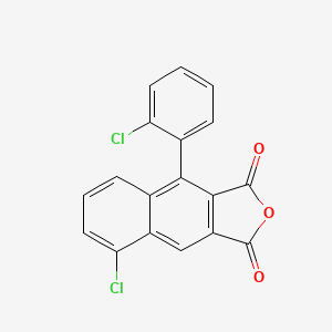 molecular formula C18H8Cl2O3 B14679654 8-Chloro-4-(2-chlorophenyl)naphtho[2,3-c]furan-1,3-dione CAS No. 32050-00-3