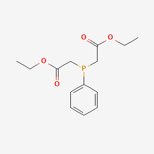 molecular formula C14H19O4P B14679685 Diethyl 2,2'-(phenylphosphanediyl)diacetate CAS No. 38080-06-7