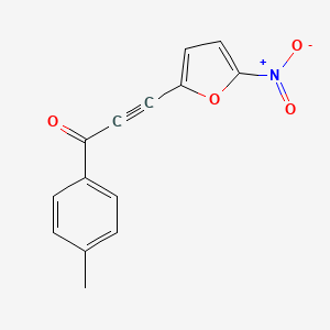 molecular formula C14H9NO4 B14679696 1-(4-Methylphenyl)-3-(5-nitrofuran-2-yl)prop-2-yn-1-one CAS No. 32023-48-6