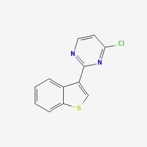 molecular formula C12H7ClN2S B1467970 2-(1-Benzothiophen-3-yl)-4-chloropyrimidine CAS No. 1249754-44-6