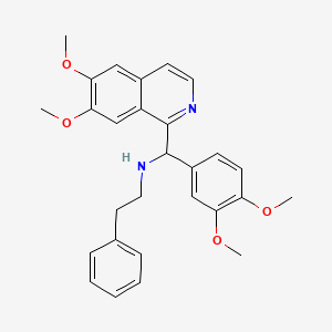 alpha-(3,4-Dimethoxyphenyl)-6,7-dimethoxy-N-(2-phenylethyl)-1-isoquinolinemethanamine