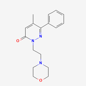 molecular formula C17H21N3O2 B14679718 5-Methyl-2-(2-morpholinoethyl)-6-phenyl-3(2H)-pyridazinone CAS No. 33048-46-3