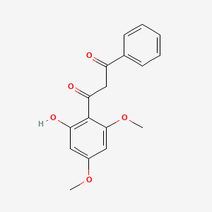 molecular formula C17H16O5 B14679721 1-(2-Hydroxy-4,6-dimethoxyphenyl)-3-phenyl-1,3-propanedione CAS No. 33507-94-7