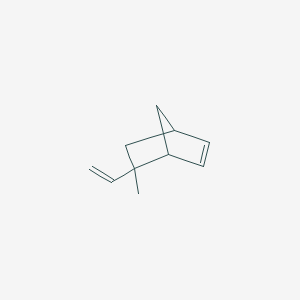 molecular formula C10H14 B14679730 Bicyclo[2.2.1]hept-2-ene, 5-ethenyl-5-methyl- CAS No. 33458-11-6