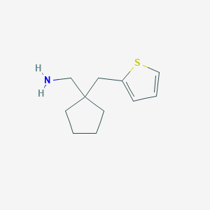 molecular formula C11H17NS B1467976 (1-(Thiophen-2-ylmethyl)cyclopentyl)methanamine CAS No. 1344349-17-2
