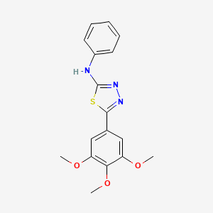 N-Phenyl-5-(3,4,5-trimethoxyphenyl)-1,3,4-thiadiazol-2-amine