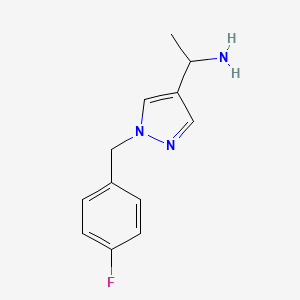 1-{1-[(4-fluorophenyl)methyl]-1H-pyrazol-4-yl}ethan-1-amine