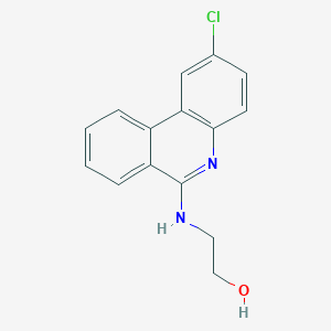 molecular formula C15H13ClN2O B14679795 2-[(2-Chlorophenanthridin-6-yl)amino]ethanol CAS No. 38052-87-8