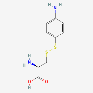 molecular formula C9H12N2O2S2 B14679808 3-[(4-Aminophenyl)disulfanyl]-L-alanine CAS No. 32933-99-6