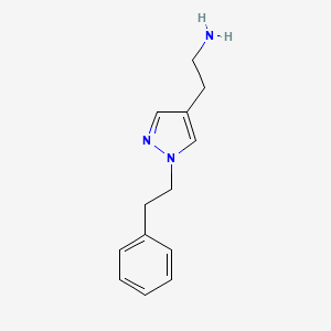 molecular formula C13H17N3 B1467983 2-[1-(2-phenylethyl)-1H-pyrazol-4-yl]ethan-1-amine CAS No. 1340374-28-8