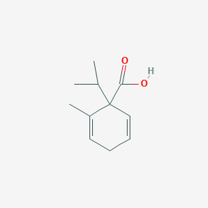 molecular formula C11H16O2 B14679846 2,5-Cyclohexadiene-1-carboxylic acid, 2-methyl-1-(1-methylethyl)- CAS No. 31689-42-6