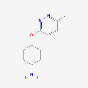 {4-[(6-Methylpyridazin-3-yl)oxy]cyclohexyl}amine