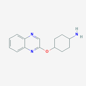 molecular formula C14H17N3O B1467987 [4-(Quinoxalin-2-yloxy)cyclohexyl]amine CAS No. 1990218-86-4