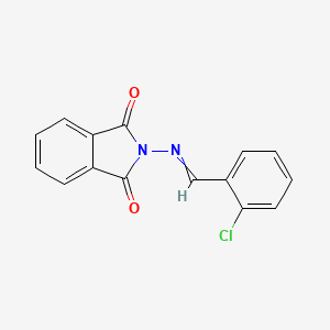 molecular formula C15H9ClN2O2 B14679878 2-[(2-Chlorophenyl)methylideneamino]isoindole-1,3-dione CAS No. 34403-62-8