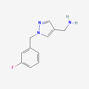 {1-[(3-fluorophenyl)methyl]-1H-pyrazol-4-yl}methanamine