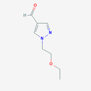 molecular formula C8H12N2O2 B1467992 1-(2-ethoxyethyl)-1H-pyrazole-4-carbaldehyde CAS No. 1341923-25-8