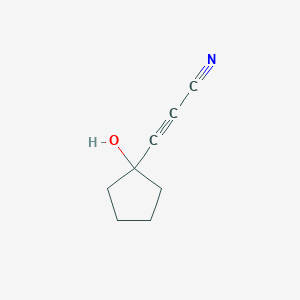 molecular formula C8H9NO B14679920 3-(1-Hydroxycyclopentyl)prop-2-ynenitrile CAS No. 32837-90-4