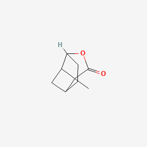 molecular formula C9H12O2 B14679936 9-Methyl-7-oxatricyclo[4.3.0.03,9]nonan-8-one CAS No. 28620-73-7