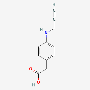 molecular formula C11H11NO2 B14679943 (4-Propargylaminophenyl)acetic acid CAS No. 39718-83-7