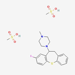 8-Iodo-10-(4-methylpiperazino)-10,11-dihydrodibenzo(b,f)thiepin dimethanesulfonate hemihydrate