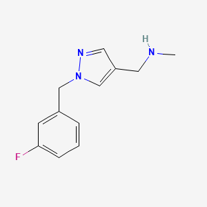 ({1-[(3-fluorophenyl)methyl]-1H-pyrazol-4-yl}methyl)(methyl)amine