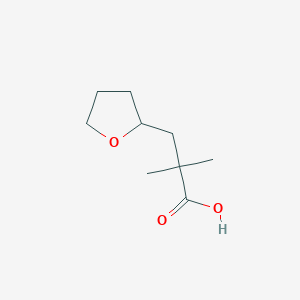 molecular formula C9H16O3 B1467998 2,2-Dimethyl-3-(oxolan-2-yl)propanoic acid CAS No. 1339148-07-0