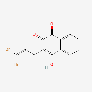 3-(3,3-Dibromoprop-2-en-1-yl)-4-hydroxynaphthalene-1,2-dione