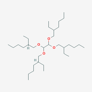 molecular formula C34H70O4 B14679999 3-[1,2,2-Tris(2-ethylhexoxy)ethoxymethyl]heptane CAS No. 37160-56-8