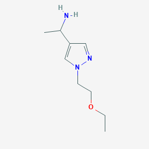 molecular formula C9H17N3O B1468002 1-[1-(2-ethoxyethyl)-1H-pyrazol-4-yl]ethan-1-amine CAS No. 1343154-70-0