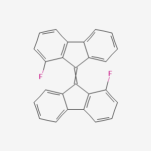 molecular formula C26H14F2 B14680021 1-Fluoro-9-(1-fluoro-9H-fluoren-9-ylidene)-9H-fluorene CAS No. 36323-50-9