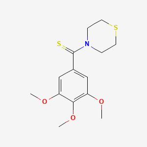 molecular formula C14H19NO3S2 B14680024 1-(3,4,5-Trimethoxythiobenzoyl)-thiomorpholine CAS No. 35619-66-0