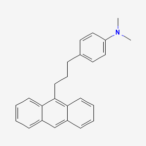 molecular formula C25H25N B14680042 4-[3-(Anthracen-9-YL)propyl]-N,N-dimethylaniline CAS No. 38474-11-2