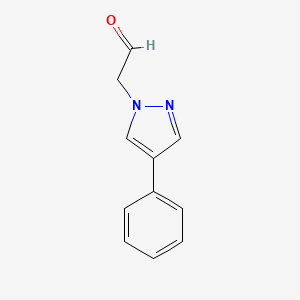 2-(4-phenyl-1H-pyrazol-1-yl)acetaldehyde