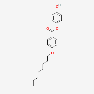 molecular formula C21H26O4 B14680118 4-Octyloxy-benzoic acid, 4-hydroxy-phenyl ester CAS No. 33905-66-7