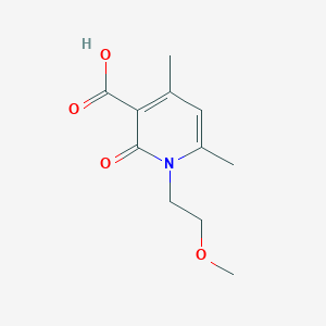 molecular formula C11H15NO4 B1468017 1-(2-Methoxyethyl)-4,6-dimethyl-2-oxo-1,2-dihydropyridine-3-carboxylic acid CAS No. 1267159-71-6