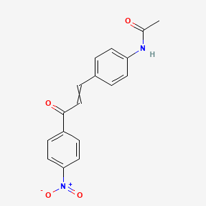 molecular formula C17H14N2O4 B14680180 N-[4-[3-(4-nitrophenyl)-3-oxoprop-1-enyl]phenyl]acetamide CAS No. 27861-33-2