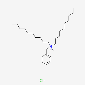 molecular formula C28H52N.Cl<br>C28H52ClN B14680216 Benzyldidecylmethylammonium chloride CAS No. 32426-10-1