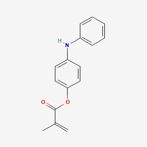 molecular formula C16H15NO2 B14680227 4-Anilinophenyl 2-methylprop-2-enoate CAS No. 39940-83-5