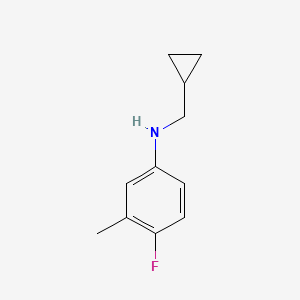 molecular formula C11H14FN B1468025 N-(环丙基甲基)-4-氟-3-甲基苯胺 CAS No. 1341914-66-6