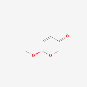 molecular formula C6H8O3 B14680279 (6S)-6-Methoxy-2H-pyran-3(6H)-one CAS No. 33661-74-4