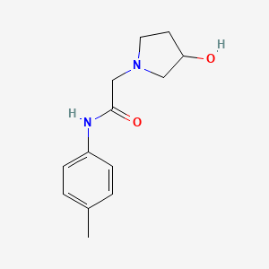 molecular formula C13H18N2O2 B1468028 2-(3-hydroxypyrrolidin-1-yl)-N-(4-methylphenyl)acetamide CAS No. 1405760-67-9