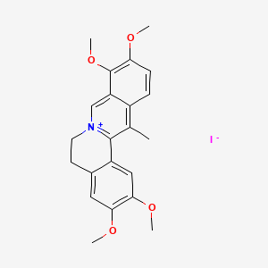 Dibenzo(a,g)quinolizinium, 5,6-dihydro-2,3,9,10-tetramethoxy-13-methyl-, iodide