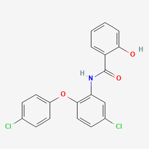 N-[5-Chloro-2-(4-chlorophenoxy)phenyl]-2-hydroxybenzamide