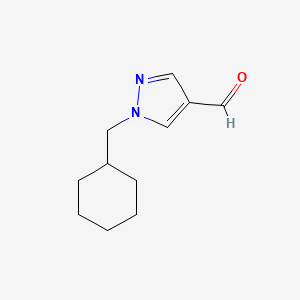 molecular formula C11H16N2O B1468030 1-(cyclohexylmethyl)-1H-pyrazole-4-carbaldehyde CAS No. 1342291-36-4