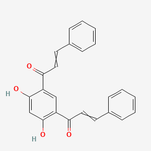 2-Propen-1-one, 1,1'-(4,6-dihydroxy-1,3-phenylene)bis[3-phenyl-