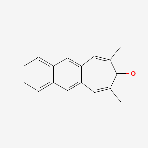 molecular formula C17H14O B14680416 8H-Cyclohepta(b)naphthalen-8-one, 7,9-dimethyl- CAS No. 39787-00-3