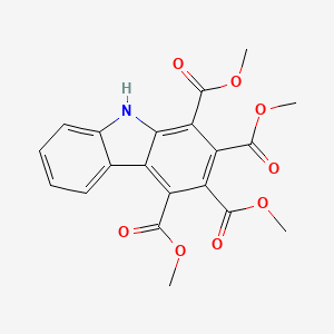 molecular formula C20H17NO8 B14680433 tetramethyl 9H-carbazole-1,2,3,4-tetracarboxylate CAS No. 37914-34-4