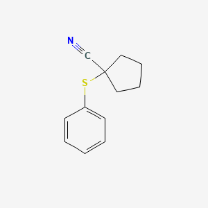 Cyclopentanecarbonitrile, 1-(phenylthio)-