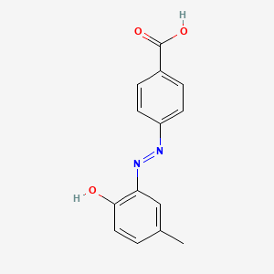 molecular formula C14H12N2O3 B14680472 4-[2-(3-Methyl-6-oxocyclohexa-2,4-dien-1-ylidene)hydrazinyl]benzoic acid CAS No. 28547-20-8